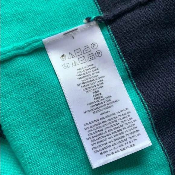 MICHAEL KORS Tile Blue Striped V-Neck Knit Dress - Picture 11 of 13